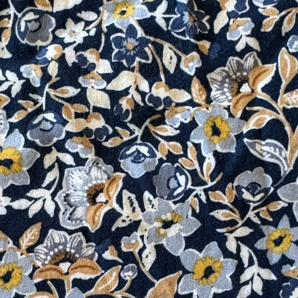 J Jill Floral Button Sleeveless Dress Navy Size X Small Petite - Picture 8 of 9